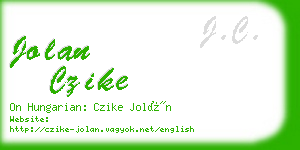 jolan czike business card